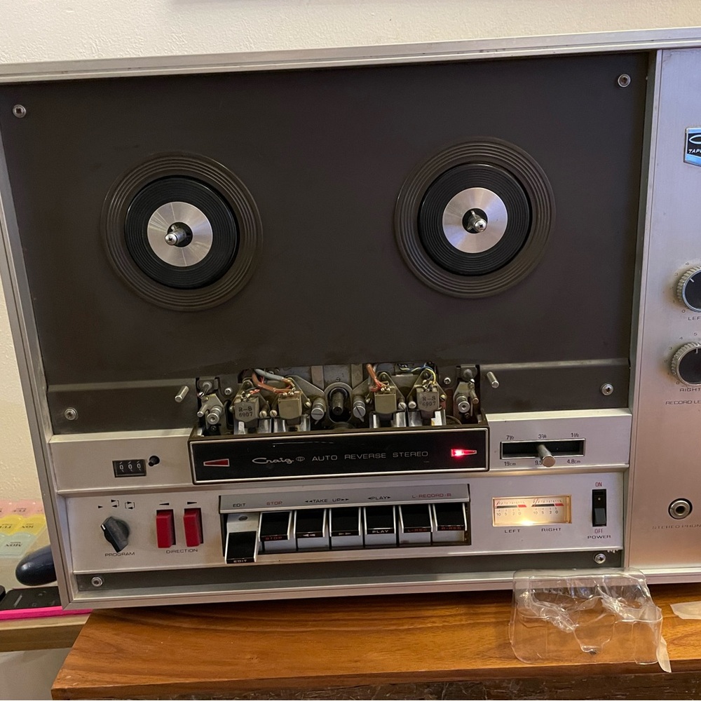 Vintage Craig 2405 Working Reel to Reel Tape Recorder Auto Reverse Stereo - Picture 3 of 9